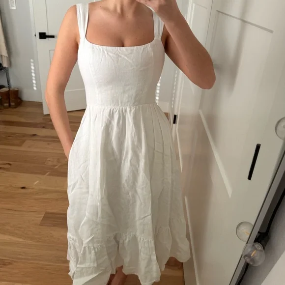 Reformation Bucatini Linen Dress - coffeafoods.com